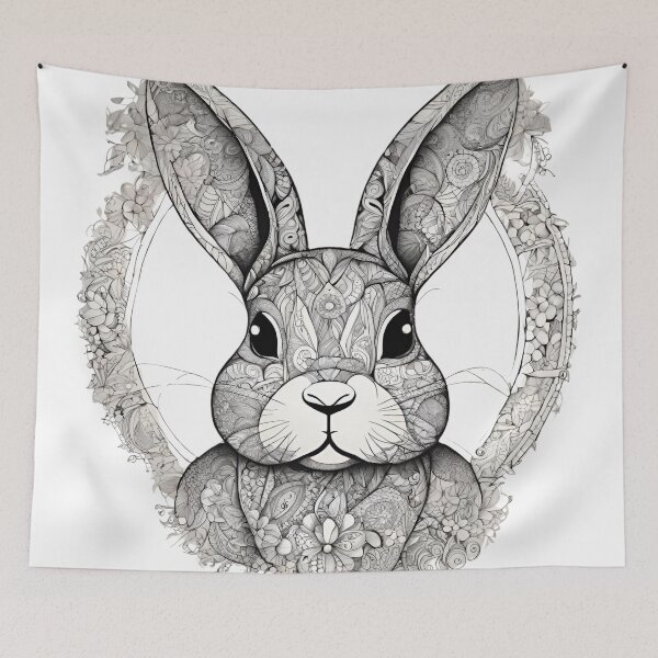 Item preview, Doodle Rabbit designed and sold by LittleGoblinPrs.