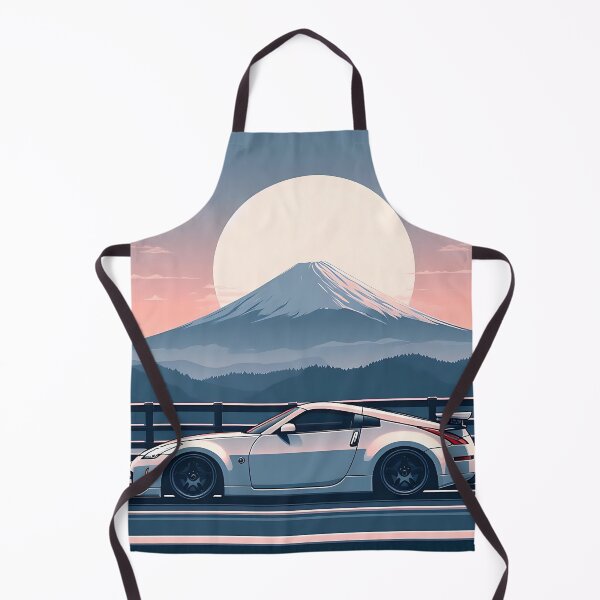 Artikelvorschau, Malerische Fahrt: Nissan 350z auf Tour unter dem ikonischen Berg Fuji entworfen und verkauft von MnDShirts.