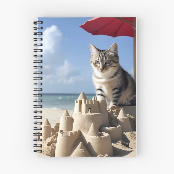 Item preview, Cat building sandcastle designed and sold by M-Y-A-R-T-.