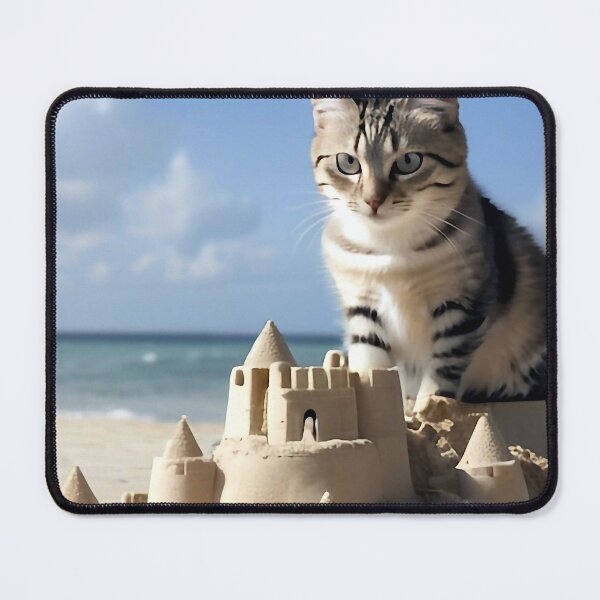 Item preview, Cat building sandcastle designed and sold by M-Y-A-R-T-.