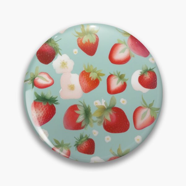 Item preview, Teal Floral Strawberry pattern designed and sold by Caction.
