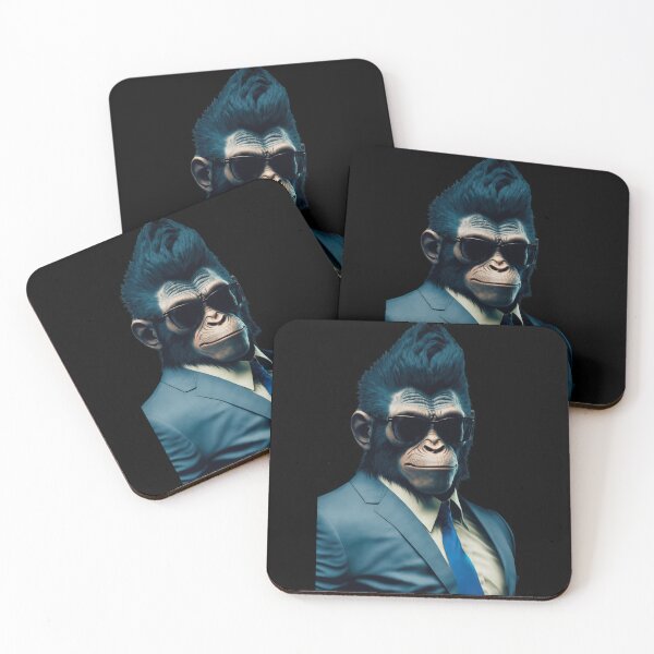 Item preview, Stylish Primate Impression: Avatar in Sleek Suit and Shades designed and sold by iQuorra.