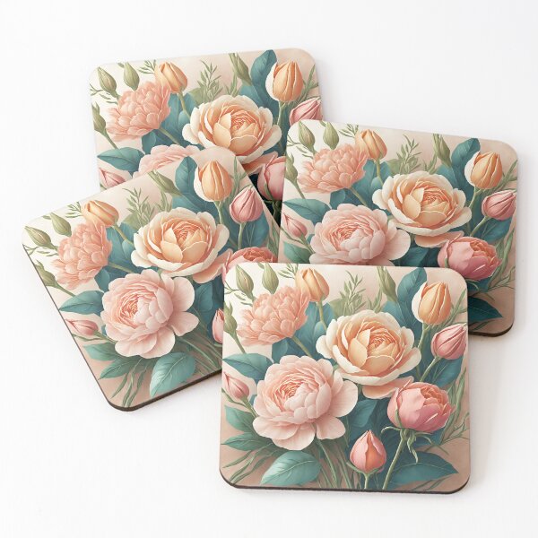 Item preview, PEACH FUZZ FLOWERS STILL LIFE designed and sold by cubiask.