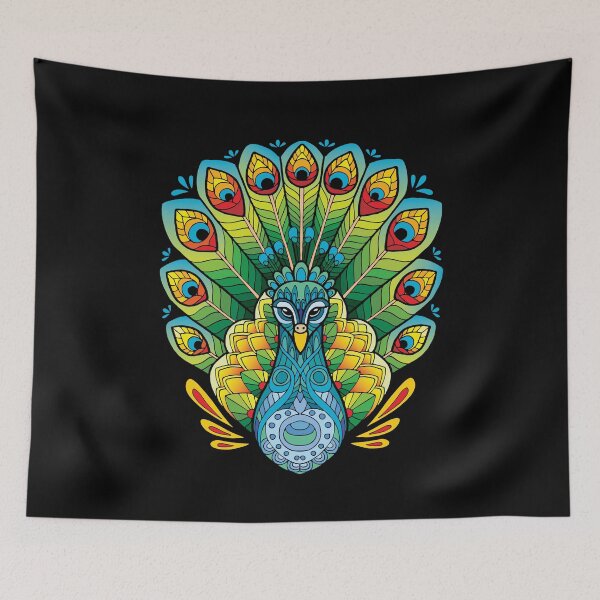 Item preview, Bird Peacock Mandala Ornamental Feathers designed and sold by MooonTees.
