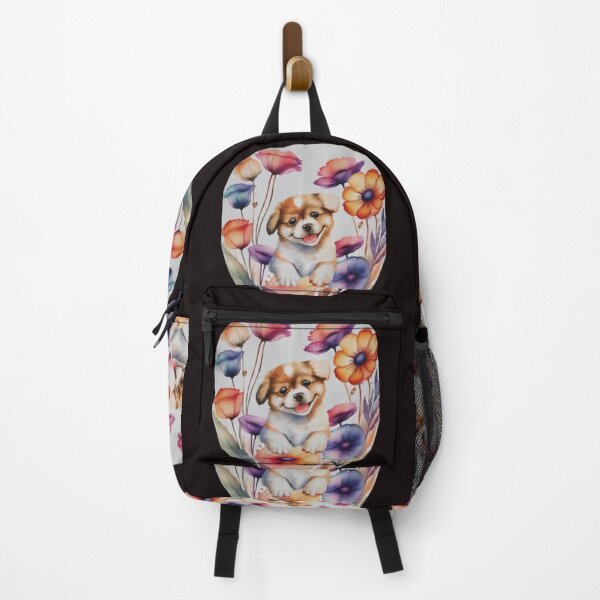Item preview,  Watercolour cute dog in flower  designed and sold by kozlebozle007.