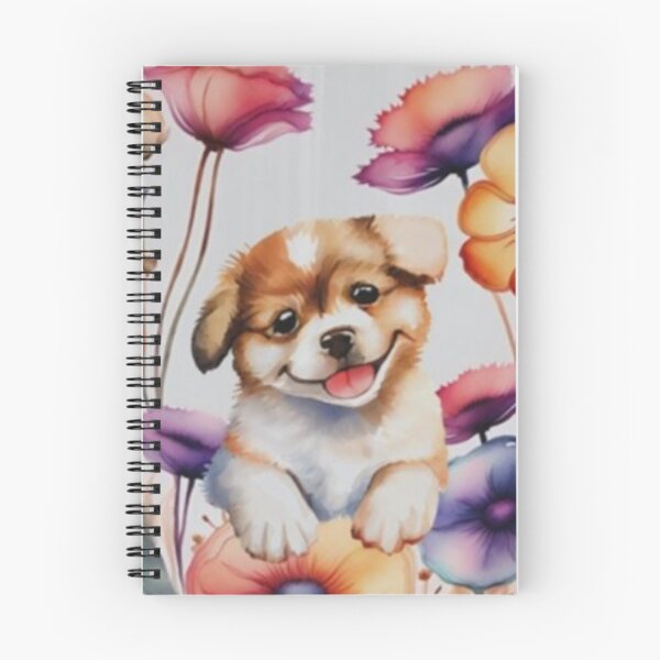 Item preview,  Watercolour cute dog in flower  designed and sold by kozlebozle007.