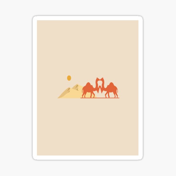 Item preview, Camels in the desert designed and sold by Kramba-Shop.