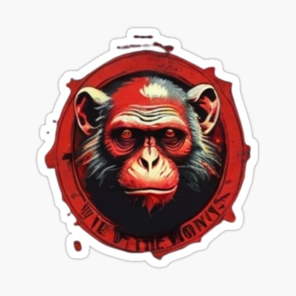 Sticker Le pochoir de l'armée des 12 singes - Stickerboutik