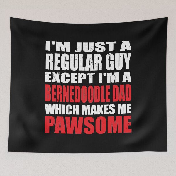 Item preview, Mini Bernedoodle Dad Doodle Funny Sayings Pawsome  designed and sold by clothesy7.