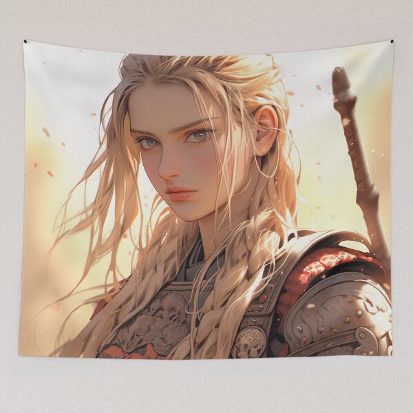 Item preview, Serene Sunlit Ornate Armor Anime Girl designed and sold by bubblegoth.