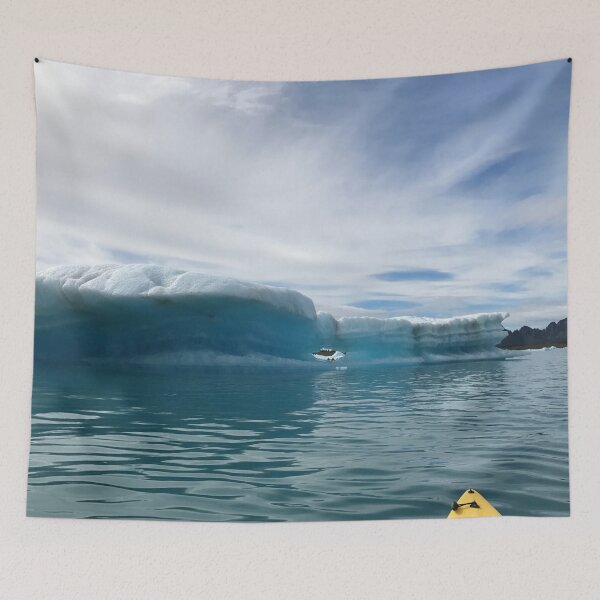 Item preview, Seward Alaska Iceberg with window Kayak Photographic Print designed and sold by Neeshki.