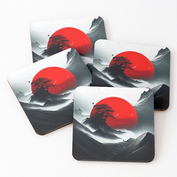 Item preview, Geometric abstract art in Japanese style designed and sold by BubblyDelight.