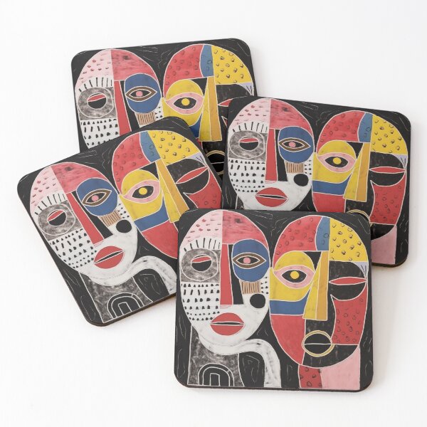 Item preview, Couple Abstract Face Art designed and sold by sheprint.