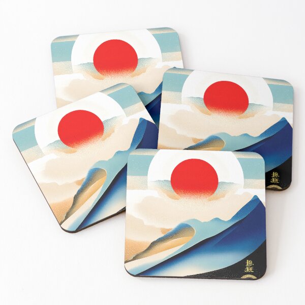 Item preview, Geometric abstract art in Japanese style designed and sold by BubblyDelight.