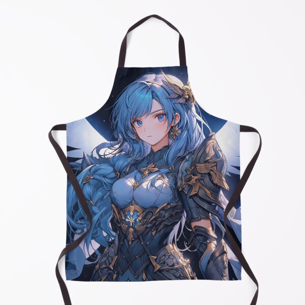 Item preview, Fantasy Starry Celestial Sapphire Anime Girl designed and sold by bubblegoth.
