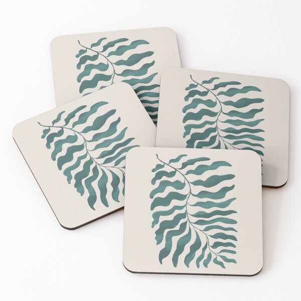 Item preview, Staghorn Fern Leaf Abstract in Lagoon Green designed and sold by lauragraves.