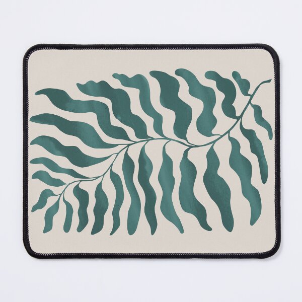 Item preview, Staghorn Fern Leaf Abstract in Lagoon Green designed and sold by lauragraves.