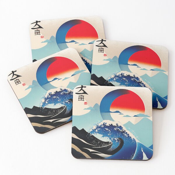 Item preview, Geometric abstract art in Japanese style designed and sold by BubblyDelight.