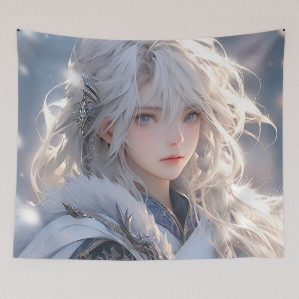 Item preview, Icy Gaze Winter Enchantress Anime Girl designed and sold by bubblegoth.