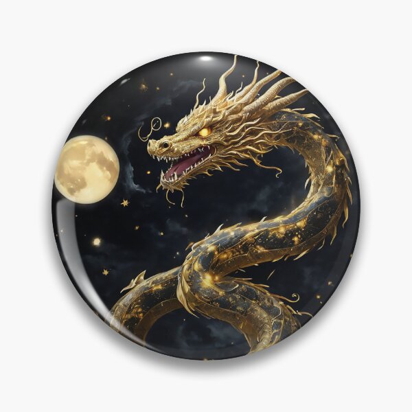 Item preview, Gold Asian Cosmic Dragon Chinese Lunar New Year designed and sold by Monkey Style Studios.