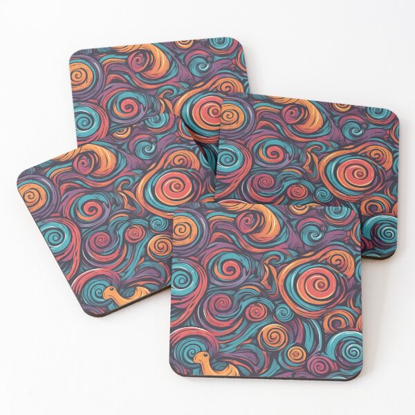 Item preview, Psychedelic Snail Trails, Cute, Abstract Digital Art designed and sold by Burn-Ego.