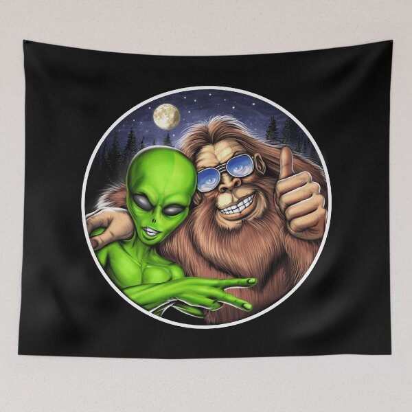 Item preview, Bigfoot and Alien designed and sold by underheaven.