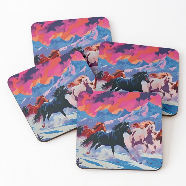 Item preview, Galloping Free under a winter sky designed and sold by NellyHorse.