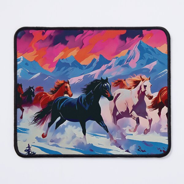 Item preview, Galloping Free under a winter sky designed and sold by NellyHorse.