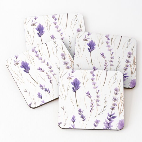 Item preview, lavender pressed dried flowers in the style of watercolor designed and sold by Lycoris Design Lab.