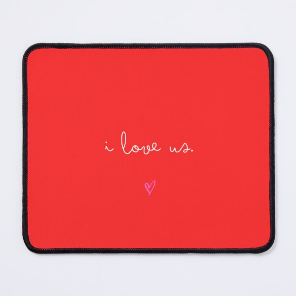 Item preview, 'I Love Us' - Romantic White Script & Pink Heart Design! designed and sold by Kristalin Glass.