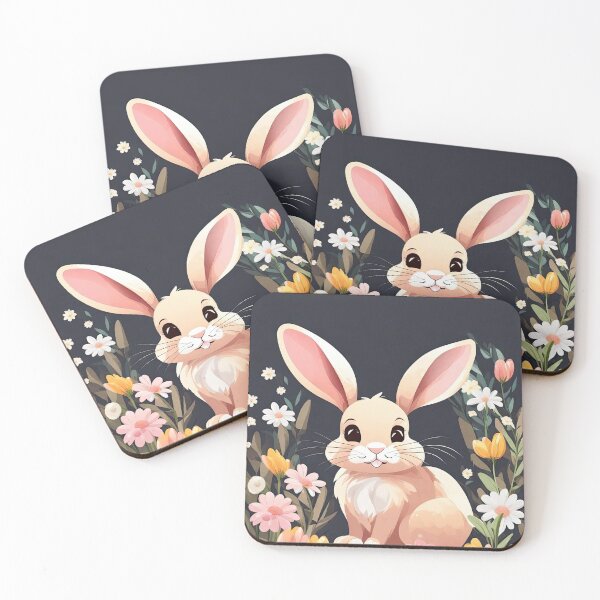 Artikelvorschau, Hase mit Blumen – KI-generierte Kunst entworfen und verkauft von myikigai.