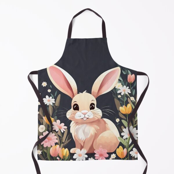 Item preview, Bunny with flowers - AI generated art  designed and sold by myikigai.