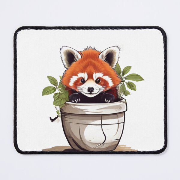 Item preview, cute red panda sitting on a plant designed and sold by Karaz's Animal Kingdom.