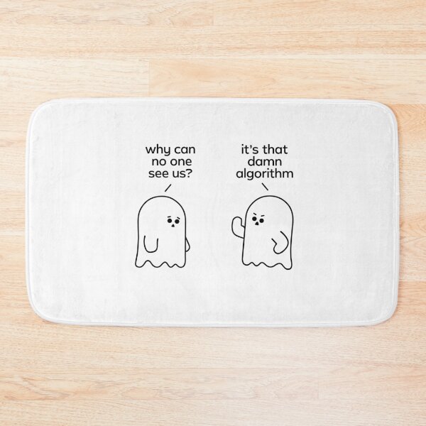 Item preview, Fun Ghosts, algorithm, ghosting, social media joke, funny statement, ghost illustration designed and sold by TrueType.