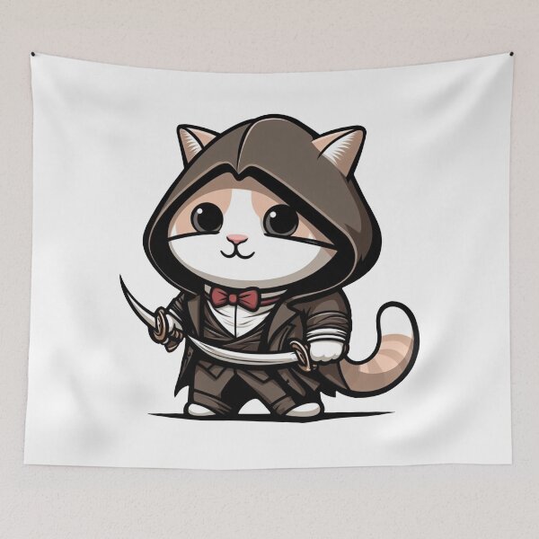 Item preview, Cute Assasin Cat - Cat Assasin designed and sold by revsdesign.