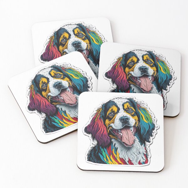 Item preview, colorful dog designed and sold by FINCAN1.