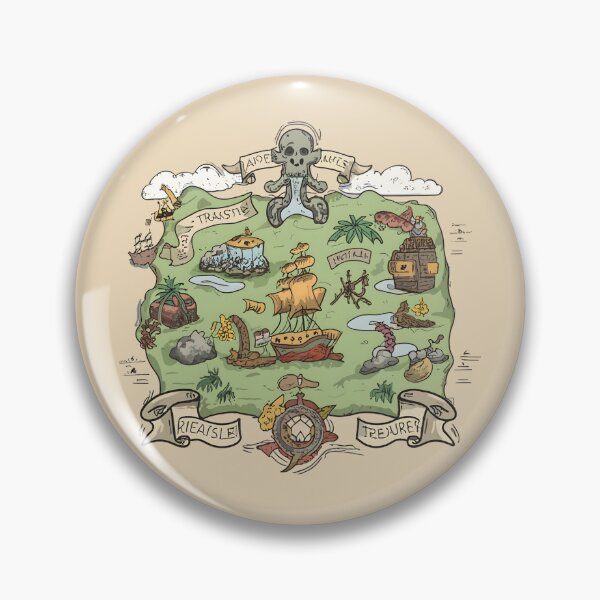 Item preview, Illustrated Pirate Treasure Map designed and sold by PrintPaloza.