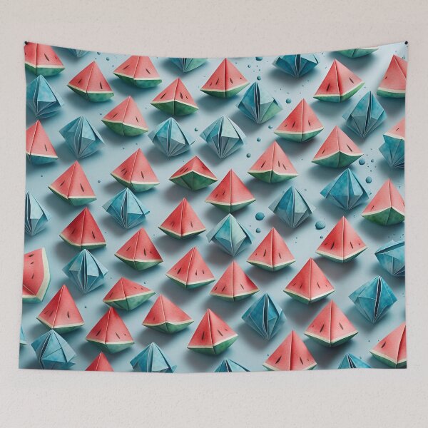 Item preview, Origami Watermelons Pattern designed and sold by ShaViArt.