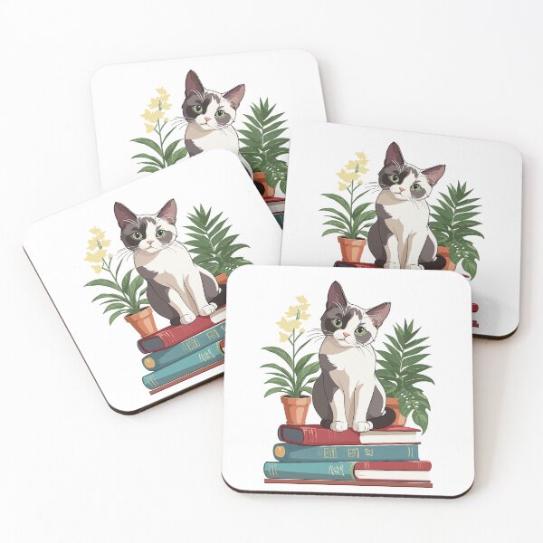 Item preview, Bookworm Cat & His Plant Pals Read Between the Leaves designed and sold by cutiepie11cats.