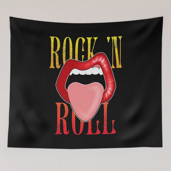 Item preview, Rock And Roll Red Lips Tongue Sticking Out designed and sold by ObsidianDaz.