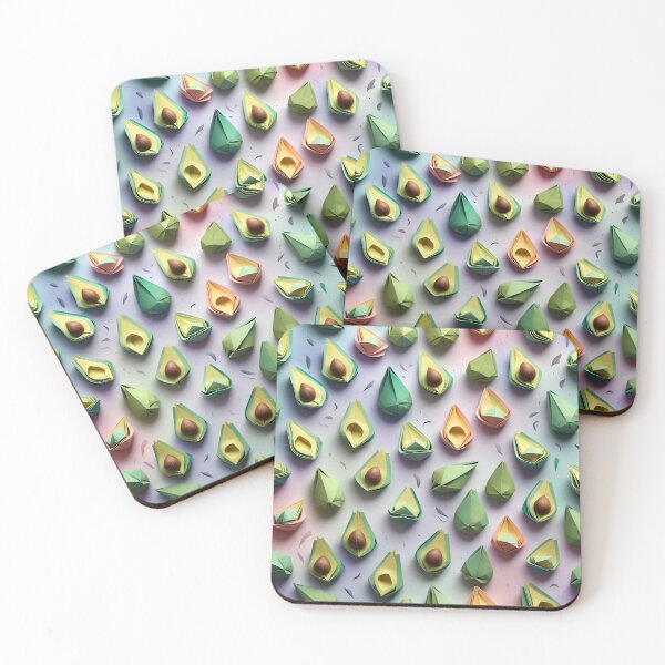 Item preview, Origami Avocado Pattern designed and sold by ShaViArt.