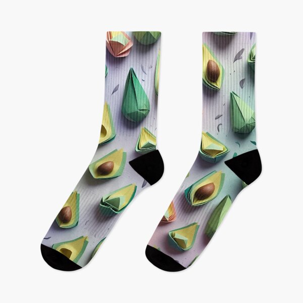 Item preview, Origami Avocado Pattern designed and sold by ShaViArt.