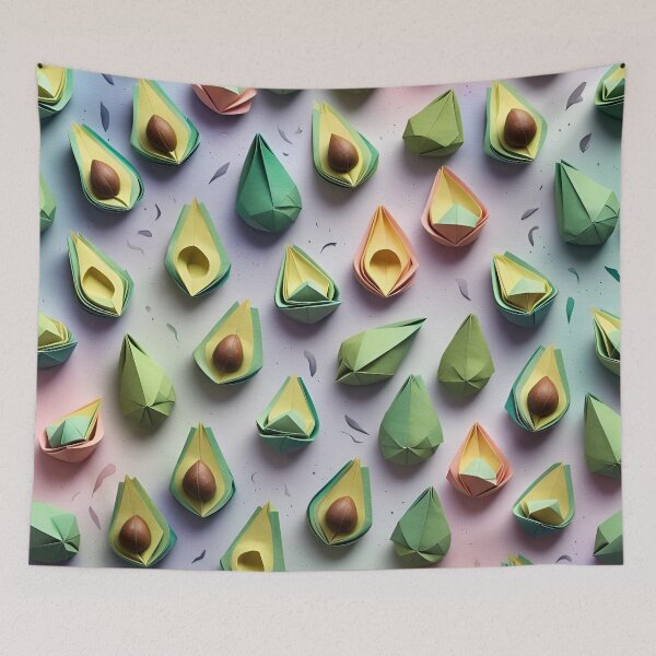 Item preview, Origami Avocado Pattern designed and sold by ShaViArt.