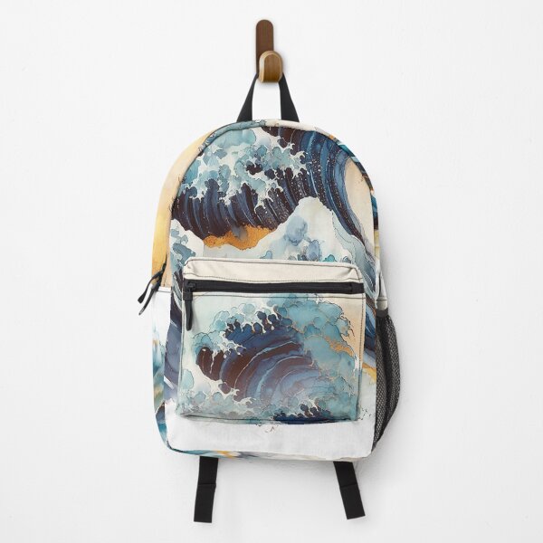 Item preview, Watercolor Ocean Big wave, sea great waves pattern, Japanese art, ukiyo-e, artist Hokusai designed and sold by Collagedream.