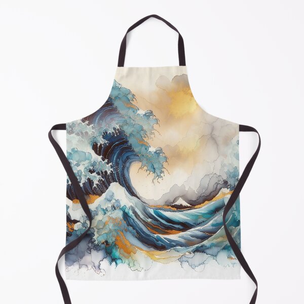 Item preview, Watercolor Ocean Big wave, sea great waves pattern, Japanese art, ukiyo-e, artist Hokusai designed and sold by Collagedream.