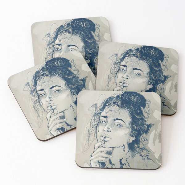 Item preview, Blue Liquid Woman Portrait designed and sold by MVZART.