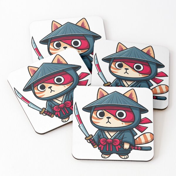 Item preview, Samurai Cat Assasin - Cute Cat designed and sold by revsdesign.
