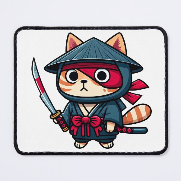 Item preview, Samurai Cat Assasin - Cute Cat designed and sold by revsdesign.
