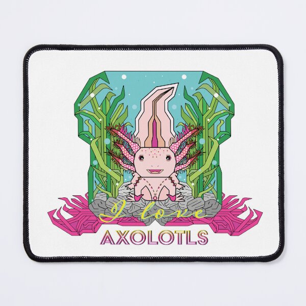 Item preview, I Love Axolotls Geometric Art designed and sold by W-O-A-K.