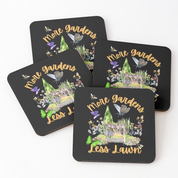 Item preview, More Gardens Less Lawns Colorful Design designed and sold by EarthArtDesigns.
